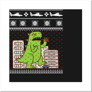 Godzilla Ugly Christmas Sweater Posters and Art